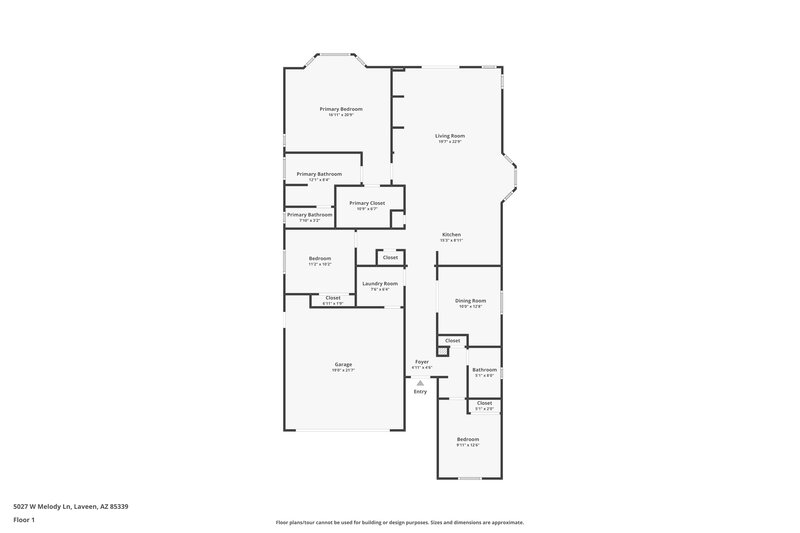 1,945/Mo, 5027 W Melody Ln Laveen, AZ 85339 Floor Plan View