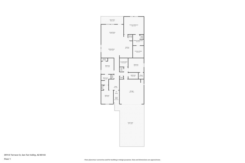 1,945/Mo, 3974 E Terrace Ct San Tan Valley, AZ 85143 Floor Plan View