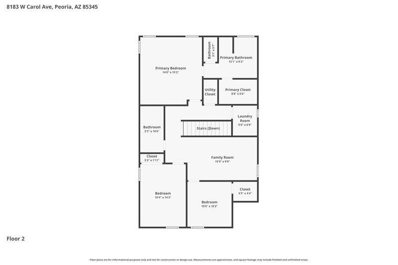 1,960/Mo, 8183 W Carol Ave Peoria, AZ 85345 Floor Plan View 2