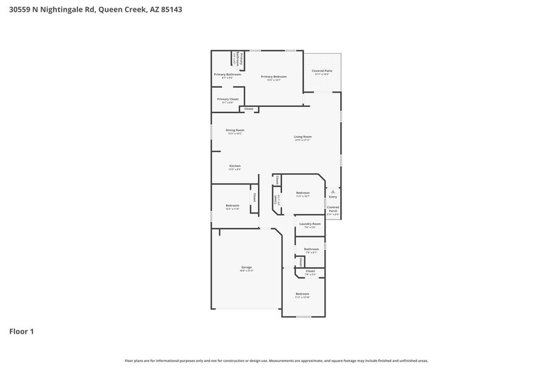 1,870/Mo, 30559 N Nightingale Rd San Tan Valley, AZ 85143 Floor Plan View