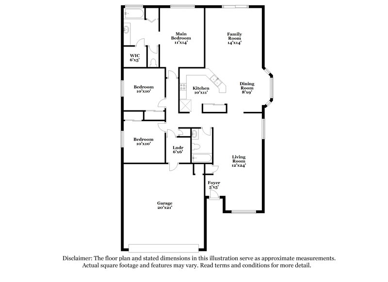 2,075/Mo, 13833 W Bola Dr Surprise, AZ 85374 Floor Plan View