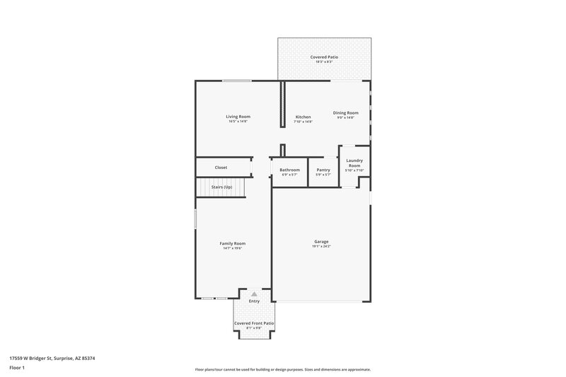 2,195/Mo, 17559 W Bridger St Surprise, AZ 85388 Floorplan View 2