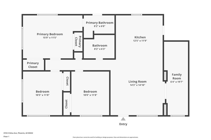 2,285/Mo, 3723 E Edna Ave Phoenix, AZ 85032 Floor Plan View