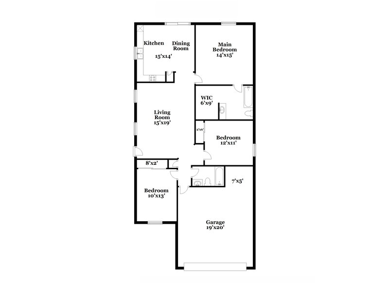 2,090/Mo, 10849 E Carol Ave Mesa, AZ 85208 Floor Plan View