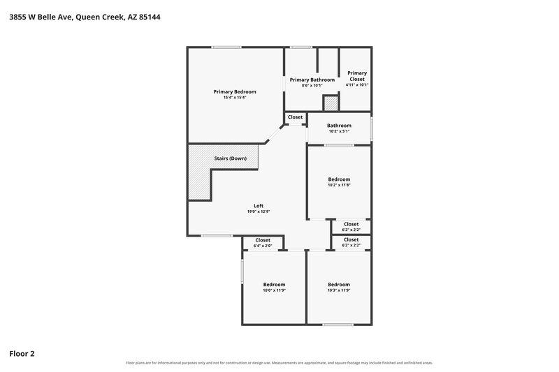 2,185/Mo, 3855 W Belle Ave San Tan Valley, AZ 85144 Floor Plan View 2