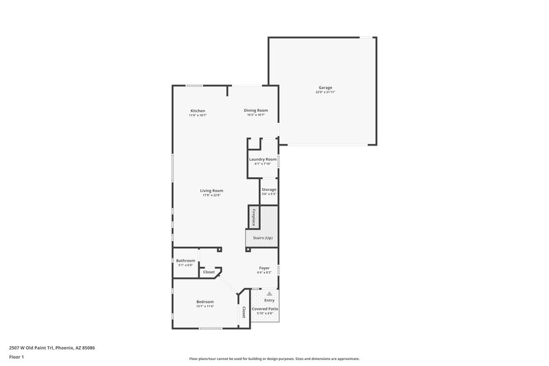 2,395/Mo, 2507 W Old Paint Trl Phoenix, AZ 85086 Floorplan View