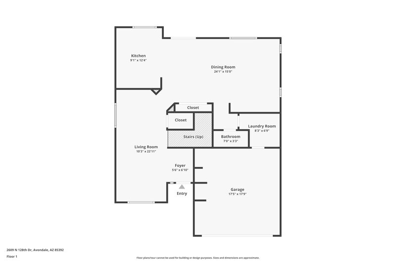 2,110/Mo, 2609 N 128th Dr Avondale, AZ 85392 Floor Plan View