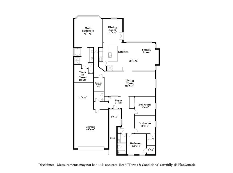 2,250/Mo, 25644 W Magnolia St Buckeye, AZ 85326 Floor Plan View