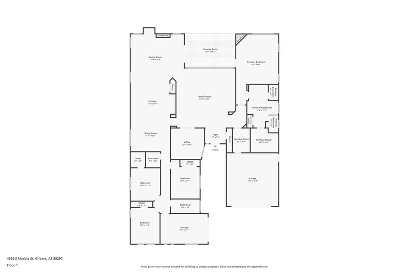 0/Mo, 4626 S Marble St Gilbert, AZ 85297 Floor Plan View