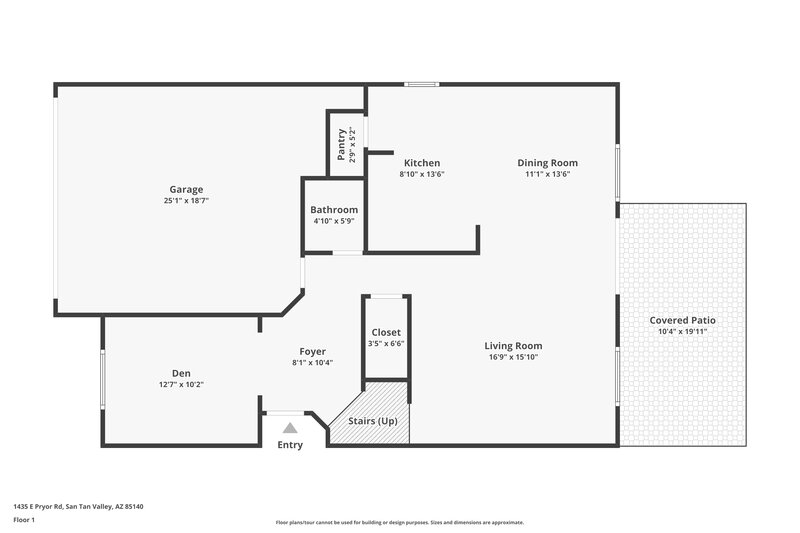 2,080/Mo, 1435 E Pryor Rd San Tan Valley, AZ 85140 Floor Plan View