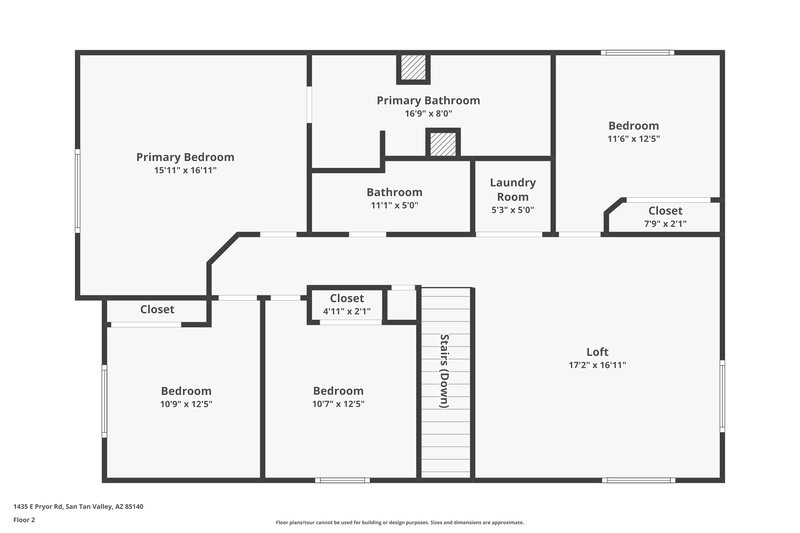 2,080/Mo, 1435 E Pryor Rd San Tan Valley, AZ 85140 Floor Plan View 2