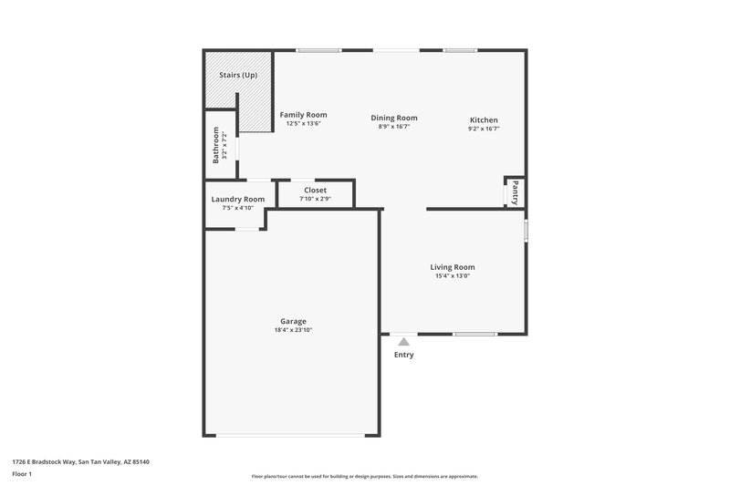 1,895/Mo, 1726 E Bradstock Way San Tan Valley, AZ 85140 Floor Plan View