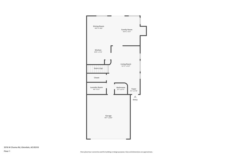 2,190/Mo, 3576 W Chama Rd Glendale, AZ 85310 Floor Plan View