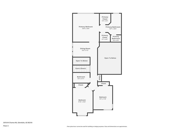 2,190/Mo, 3576 W Chama Rd Glendale, AZ 85310 Floor Plan View 2