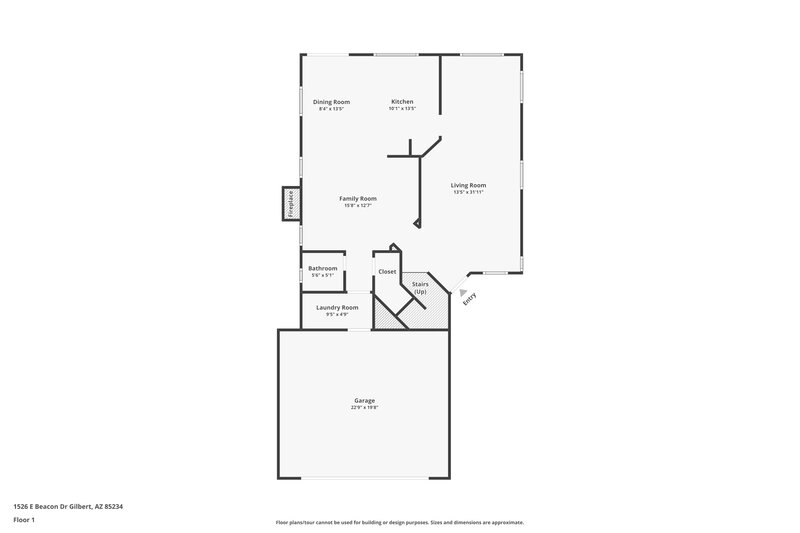 2,585/Mo, 1526 E Beacon Dr Gilbert, AZ 85234 Floor Plan View