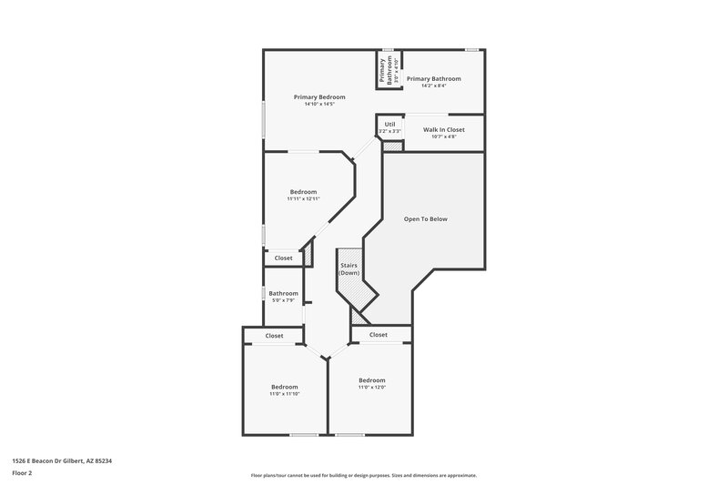 2,585/Mo, 1526 E Beacon Dr Gilbert, AZ 85234 Floor Plan View 2