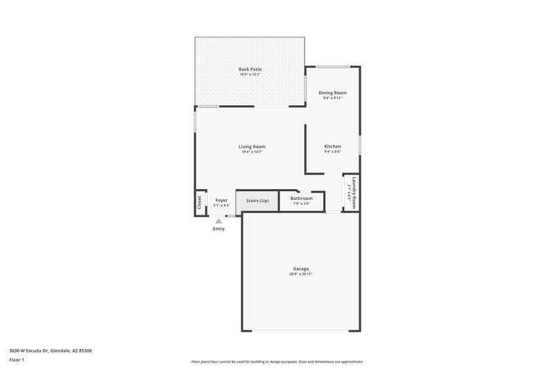 2,120/Mo, 3630 W Escuda Dr Glendale, AZ 85308 Floor Plan View