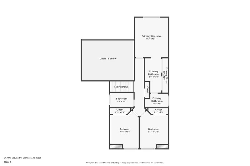 2,120/Mo, 3630 W Escuda Dr Glendale, AZ 85308 Floor Plan View 2