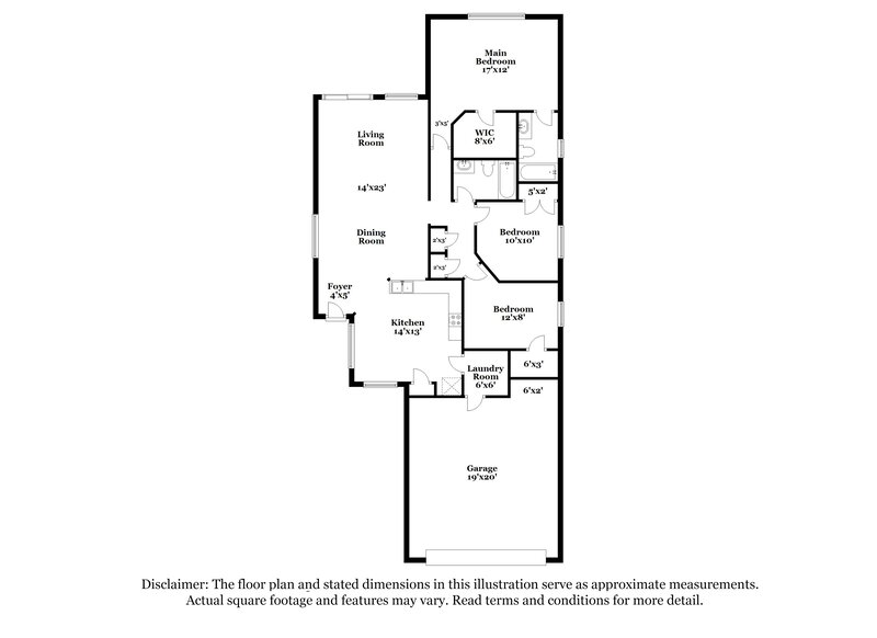 1,775/Mo, 40179 N Costa del Sol Dr San Tan Valley, AZ 85140 Floor Plan View