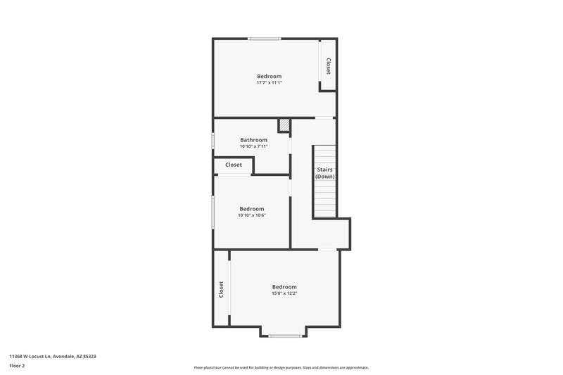 2,080/Mo, 11368 W Locust Ln Avondale, AZ 85323 Floor Plan View 2