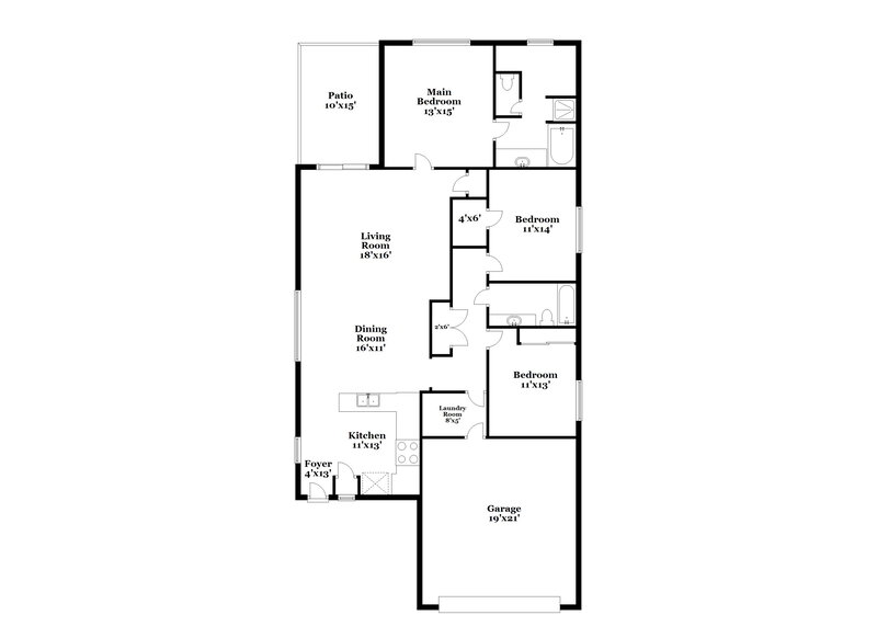 2,095/Mo, 8224 W Encinas Ln Phoenix, AZ 85043 Floorplan View