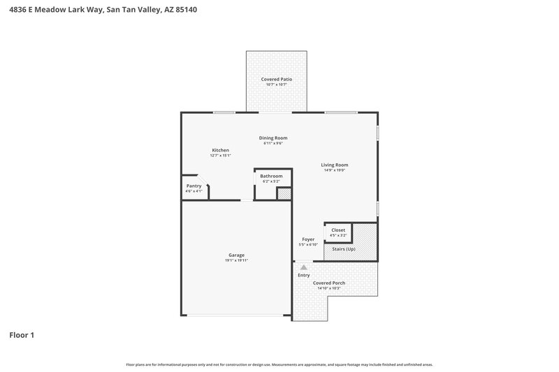1,830/Mo, 4836 E Meadow Lark Way San Tan Valley, AZ 85140 Floor Plan View