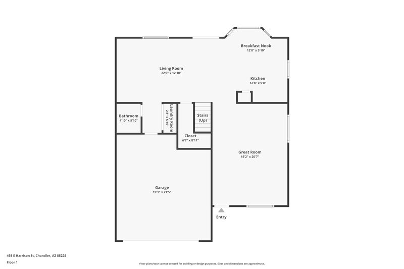 2,355/Mo, 493 E Harrison St Chandler, AZ 85225 Floor Plan View