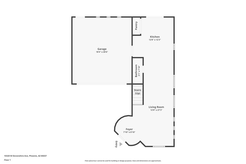 2,275/Mo, 10320 W Devonshire Ave Phoenix, AZ 85037 Floor Plan View