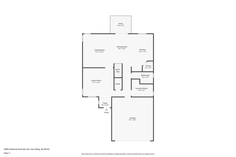 1,755/Mo, 2850 East Mineral Park Road San Tan Valley, AZ 85143 Floor Plan View