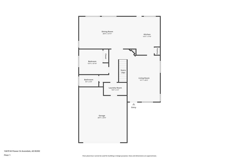 2,350/Mo, 12679 W Flower St Avondale, AZ 85392 Floor Plan View