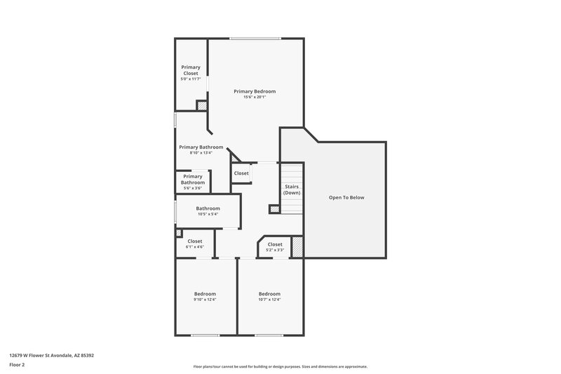 2,350/Mo, 12679 W Flower St Avondale, AZ 85392 Floor Plan View 2