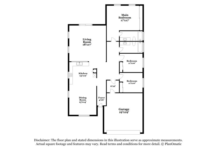 1,625/Mo, 2436 E Olivine Rd San Tan Valley, AZ 85143 Floorplan View