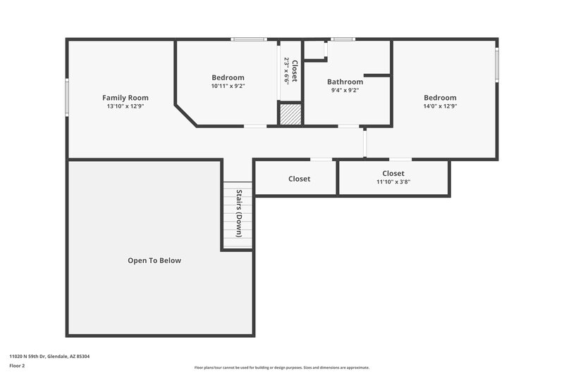 1,975/Mo, 11020 N 59th Dr Glendale, AZ 85304 Floor Plan View 2