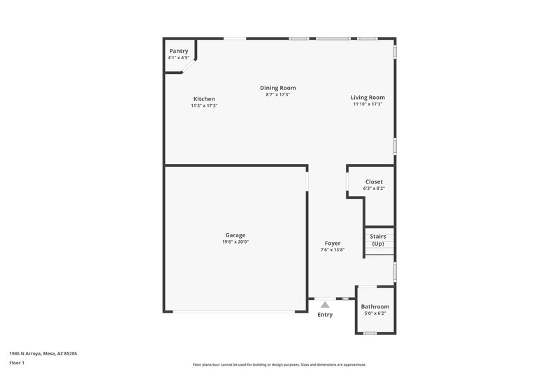2,200/Mo, 1945 N Arroya Road Mesa, AZ 85205 Floor Plan View