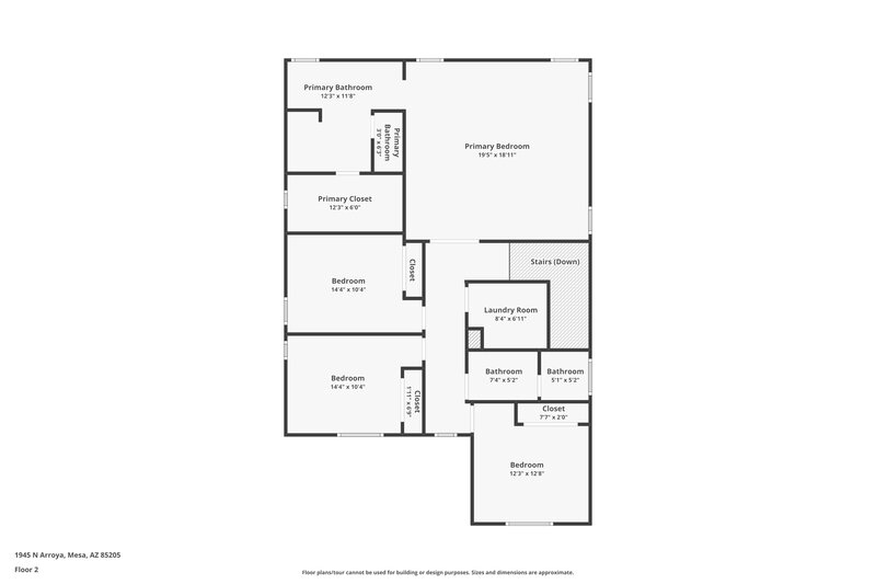 2,200/Mo, 1945 N Arroya Road Mesa, AZ 85205 Floor Plan View 2