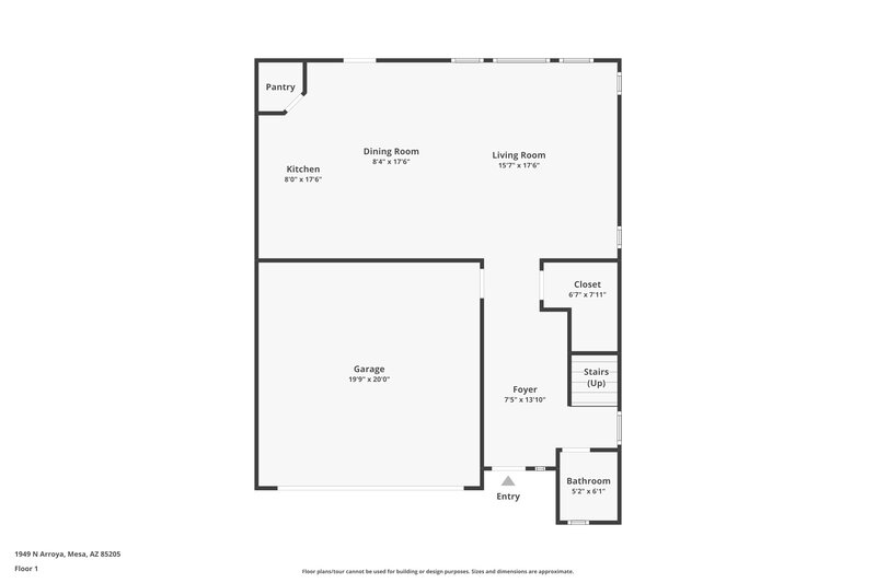 2,570/Mo, 1949 N Arroya Road Mesa, AZ 85205 Floor Plan View