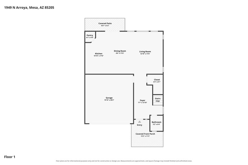 2,390/Mo, 1949 N Arroya Road Mesa, AZ 85205 Floor Plan View