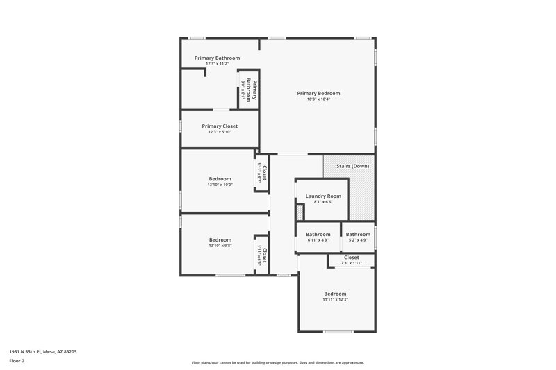 2,340/Mo, 1951 N 55th Place Mesa, AZ 85205 Floor Plan View 2