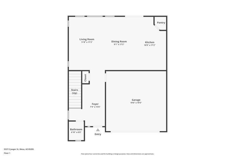 2,395/Mo, 5537 E Jaeger Street Mesa, AZ 85205 Floor Plan View 2