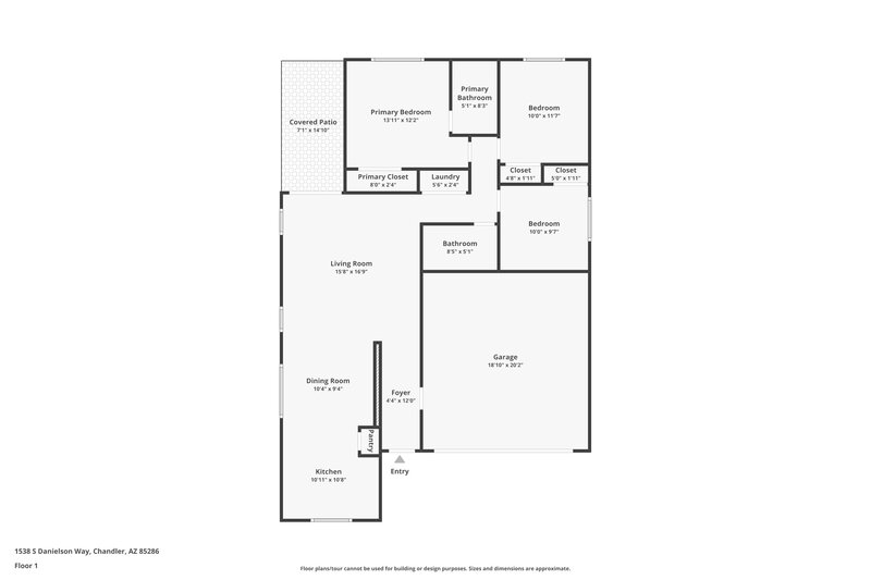 2,095/Mo, 1538 S Danielson Way Chandler, AZ 85286 Floor Plan View