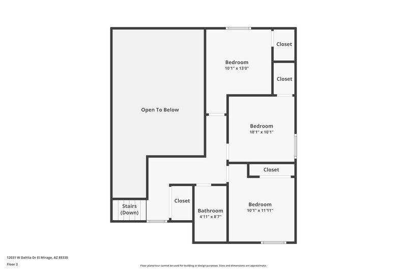 1,925/Mo, 12031 W Dahlia Dr El Mirage, AZ 85335 Floor Plan View 2