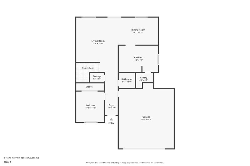 2,335/Mo, 8465 W Riley Rd Tolleson, AZ 85353 Floor Plan View