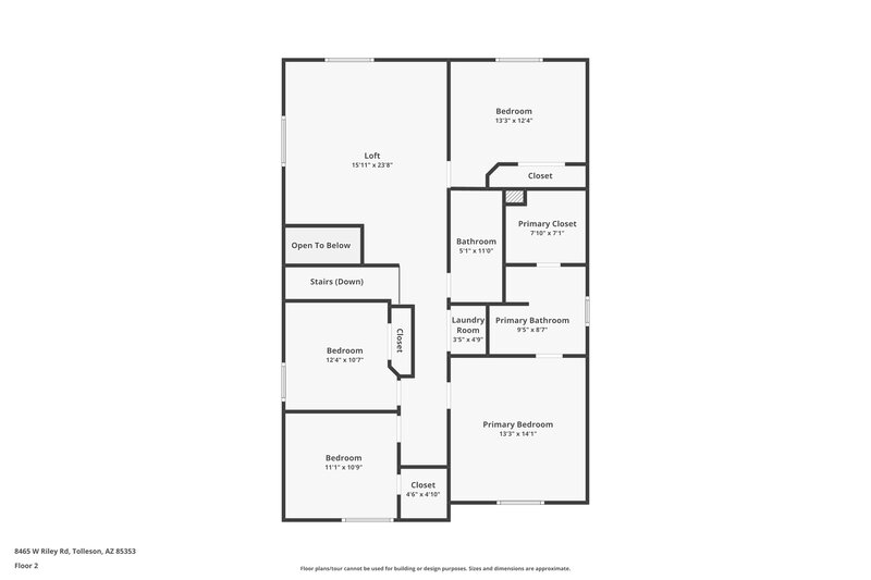2,335/Mo, 8465 W Riley Rd Tolleson, AZ 85353 Floor Plan View 2