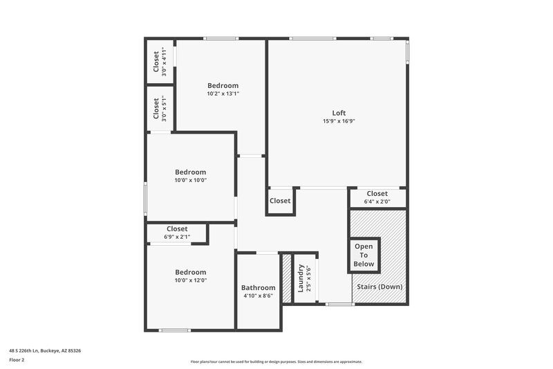 2,095/Mo, 48 S 226th Ln Buckeye, AZ 85326 Floor Plan View 2