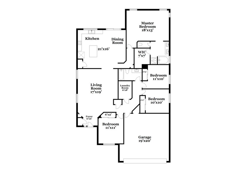 2,085/Mo, 15188 W Monroe St Goodyear, AZ 85338 Floor Plan View