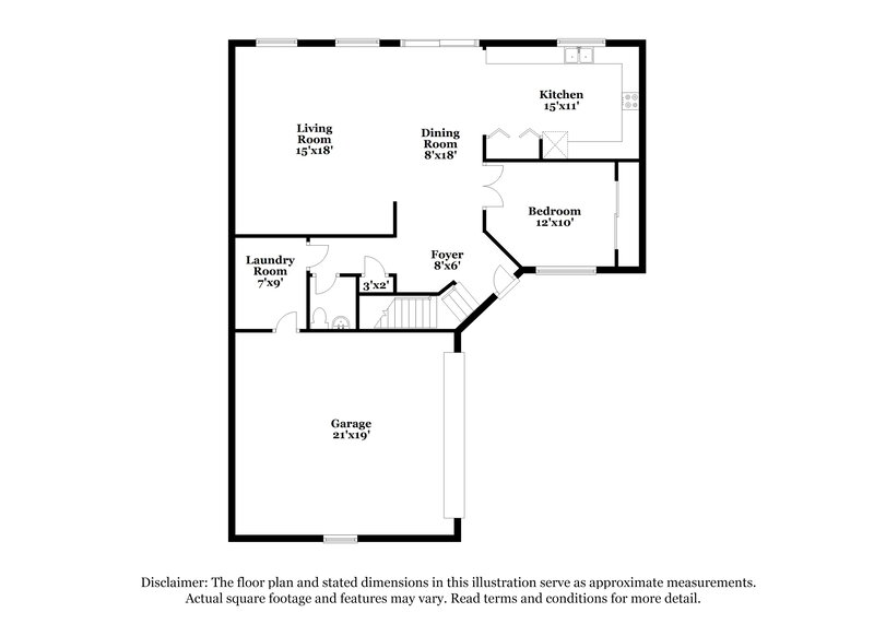 2,600/Mo, 7509 S 27th Way Phoenix, AZ 85042 Floorplan View