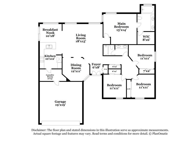 2,235/Mo, 15220 N 63rd Drive Glendale, AZ 85306 Floor Plan View