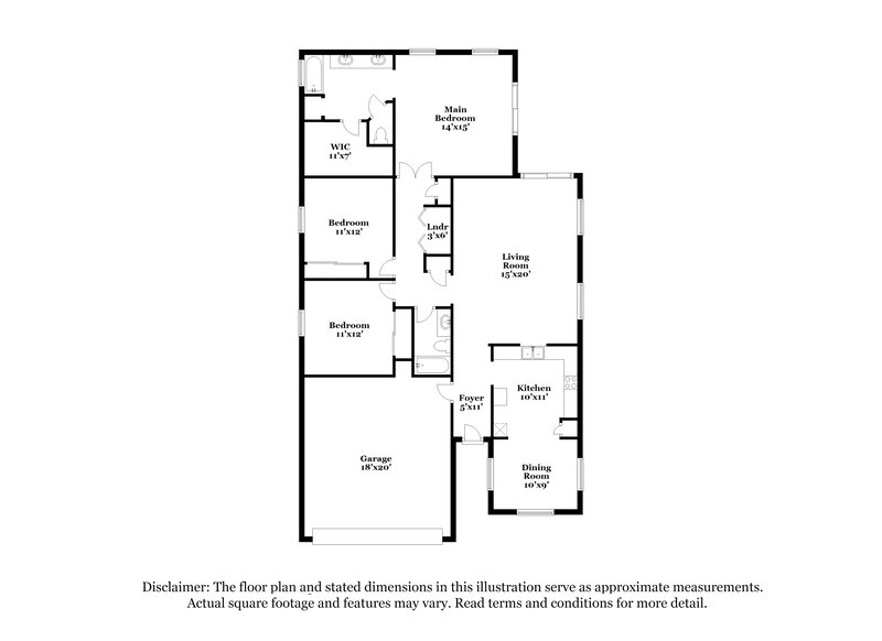 1,980/Mo, 13401 N 127th Drive El Mirage, AZ 85335 Floorplan View