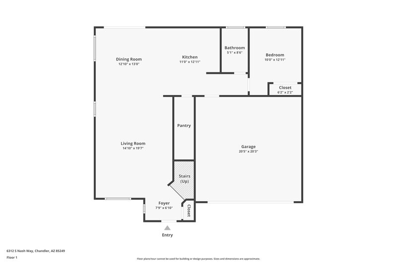 2,120/Mo, 6312 S Nash Way Chandler, AZ 85249 Floor Plan View