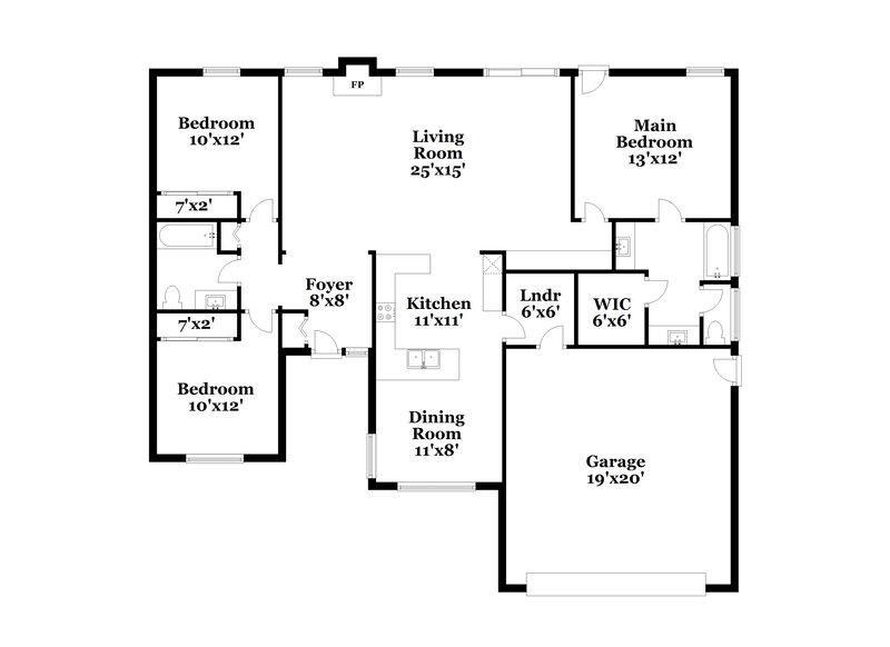 2,510/Mo, 4519 E Towne Lane Gilbert, AZ 85234 Floorplan View